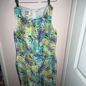 Talbots print dress pure silk
